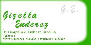 gizella endersz business card